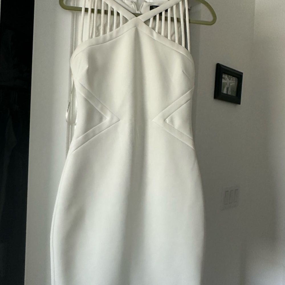 Guess White Halter Sheath Dress
